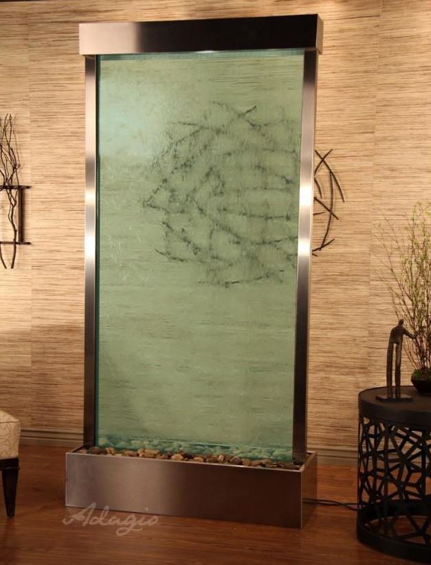 ADAGIO Tranquil River Center Mount Stainless Steel Green Glass
