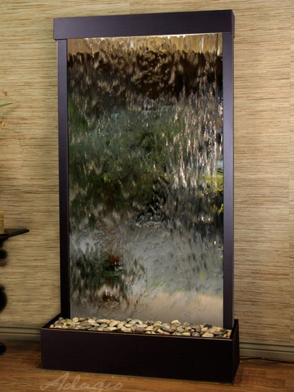 ADAGIO Tranquil River Flush Mount Blackened Copper Silver Mirror 