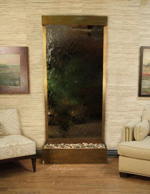 ADAGIO Tranquil River Flush Mount Rustic Copper Silver Mirror