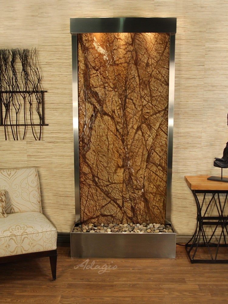 ADAGIO Tranquil River Flush Mount Stainless Steel Brown Marble
