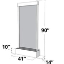 ADAGIO Tranquil River Flush Mount Stainless Steel Silver Mirror 