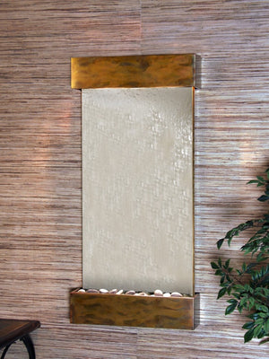 Adagio Whispering Creek Rustic Copper Silver Mirror