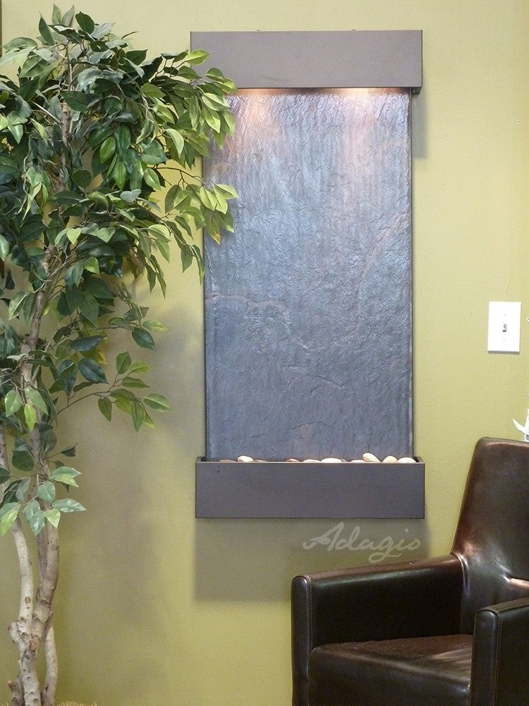 Adagio Whispering Creek Silver Metallic Black Featherstone