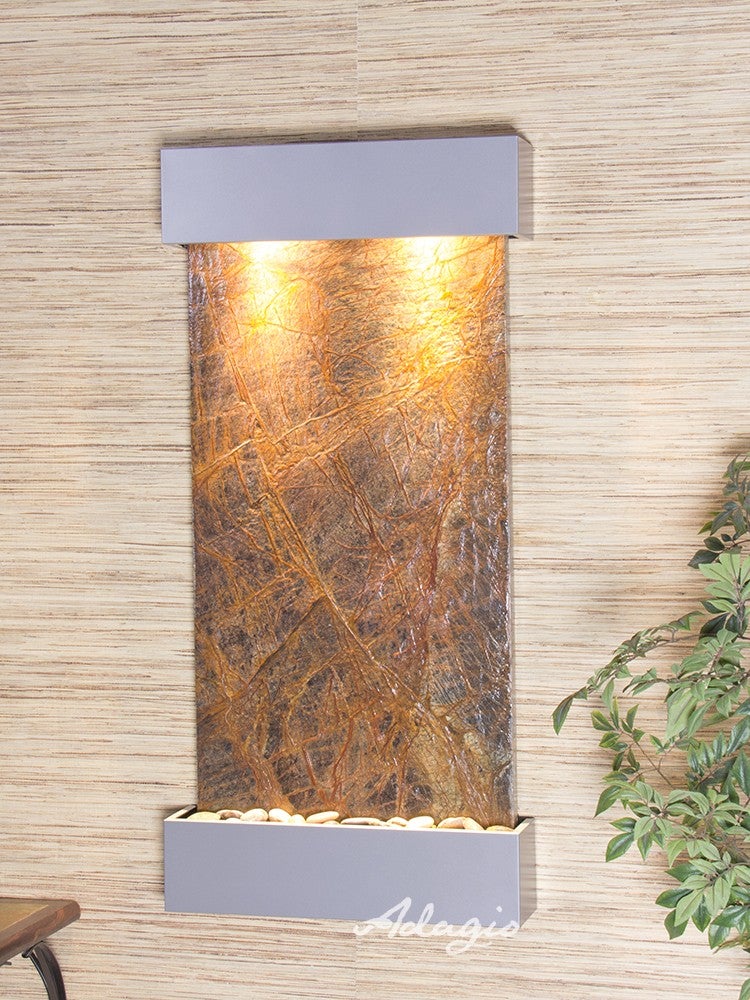 ADAGIO Whispering Creek Silver Metallic Brown Marble