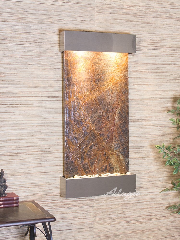 Adagio Whispering Creek Stainless Steel Brown Marble