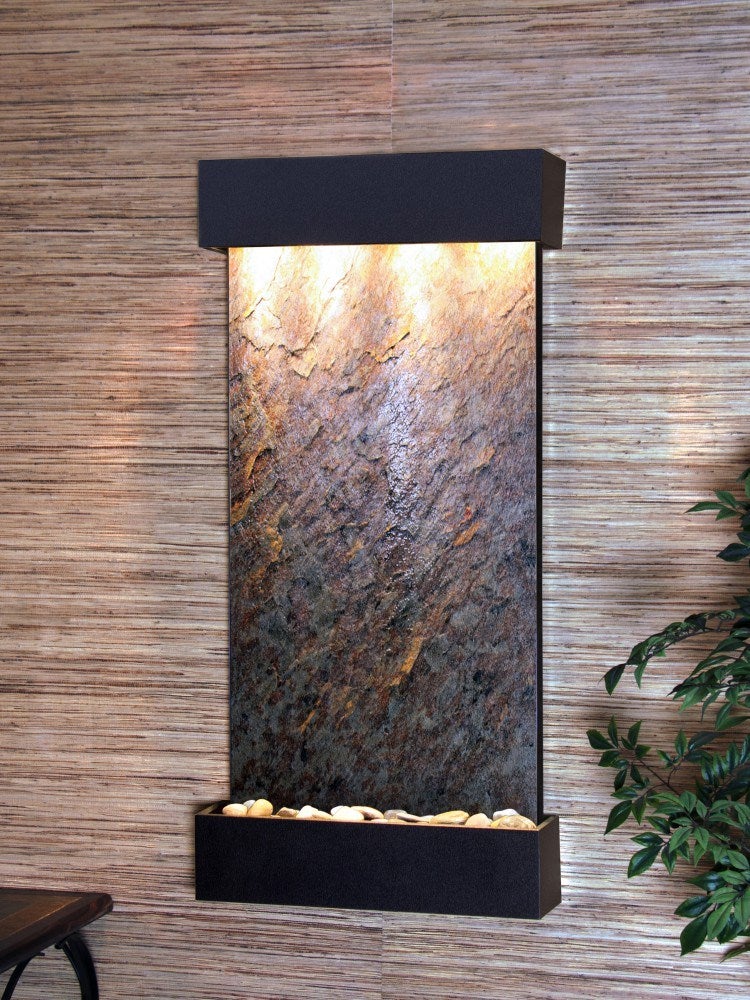 Adagio Whispering Creek Textured Black Green Featherstone -