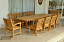 Anderson Teak Bahama Sahara 11-Piece 10' Rectangular Dining Set - Set-89