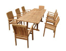 Anderson Teak Bahama Stackable Sahara 9-Piece Rectangular Dining Set A - Set-77