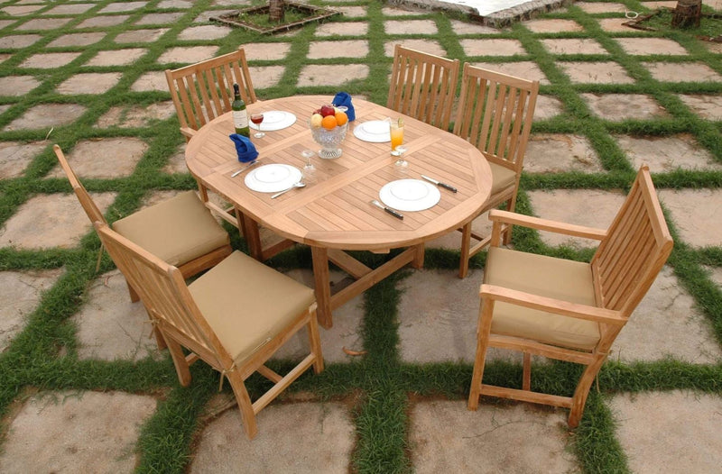 Anderson Teak Bahama Wilshire 7-Piece Extension Dining Set - Set-26