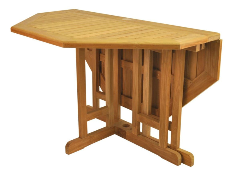 Anderson Teak Butterfly 47" Octagonal Folding Table - TBF-120BO