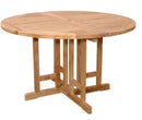 Anderson Teak Butterfly 47" Round Folding Table - TBF-047BR