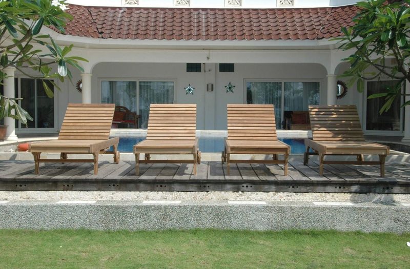 Anderson Teak Capri Sun Lounger Adjusted Back & Side Tray - SL-071