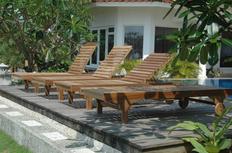 Anderson Teak Capri Sun Lounger Adjusted Back & Side Tray - SL-071