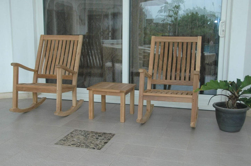 Anderson Teak Del-Amo Bahama 3-Piece Set with Square Side Table - Set-4