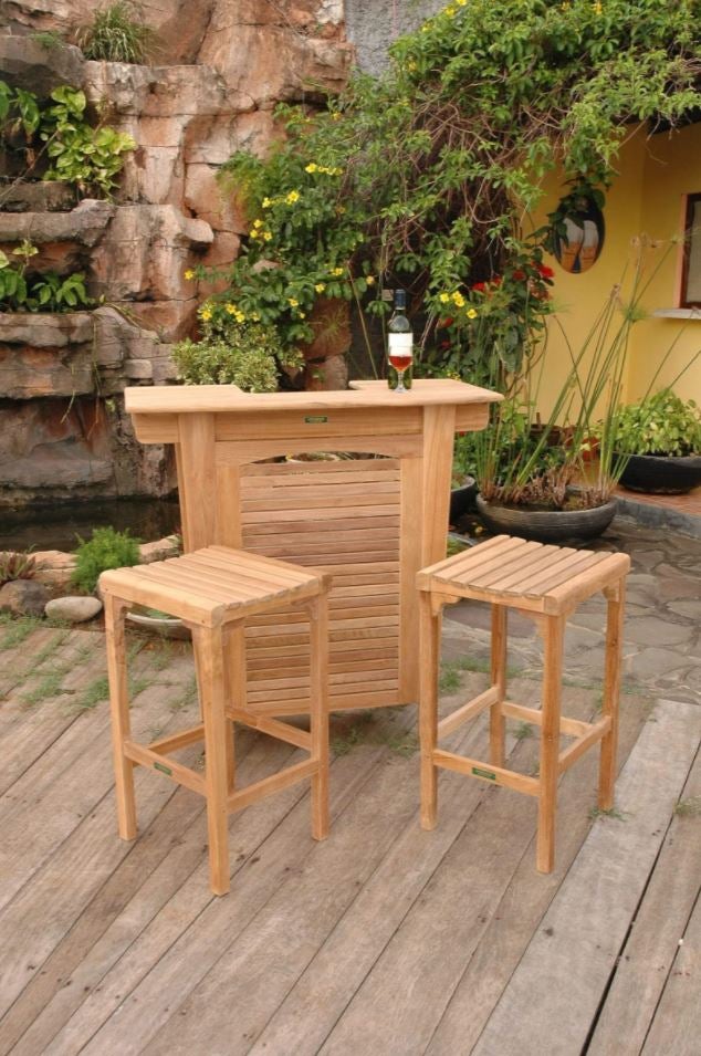 Anderson Teak Montego 3-Piece Bar Set - Set-49