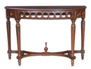 Anderson Teak Neoclassical Demilune Console w/ Crackle Finish Table Top - HT-101C