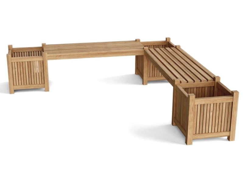 Anderson Teak Planter Bench (2 bench + 3 planter box)  - BH-7121PL