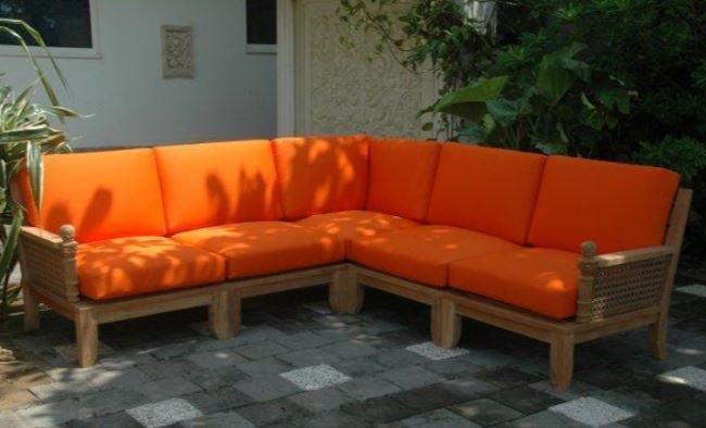 Anderson Teak Riviera Luxe 7-Piece Modular Set with Square Tables - Set-96