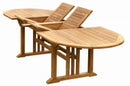 Anderson Teak Sahara 106" Oval Double Ext. Table  - TBX-106VD