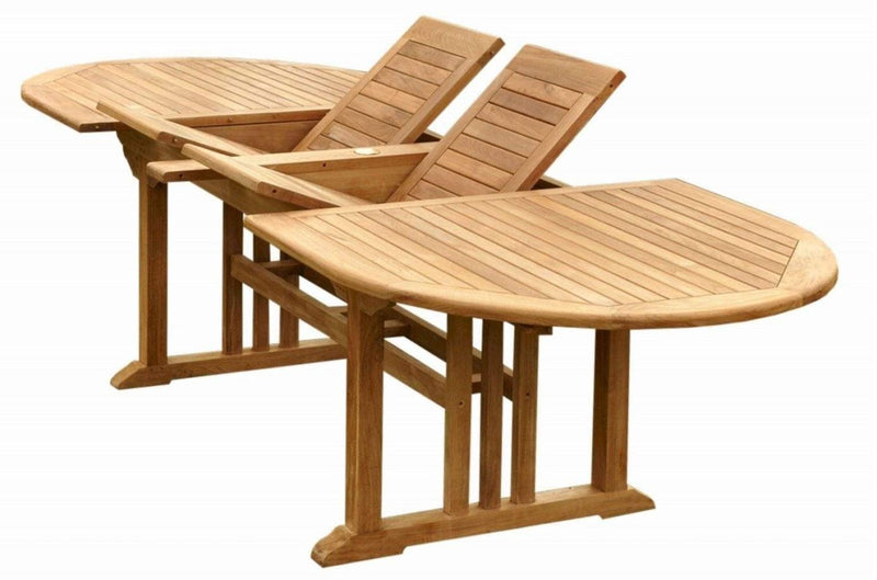 Anderson Teak Sahara 106" Oval Double Ext. Table  - TBX-106VD
