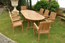 Anderson Teak Sahara Stackable 9-Piece Oval Dining Set - Set-75