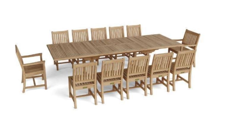 Anderson Teak Valencia Rialto 13-Piece Dining Set - Set-33A