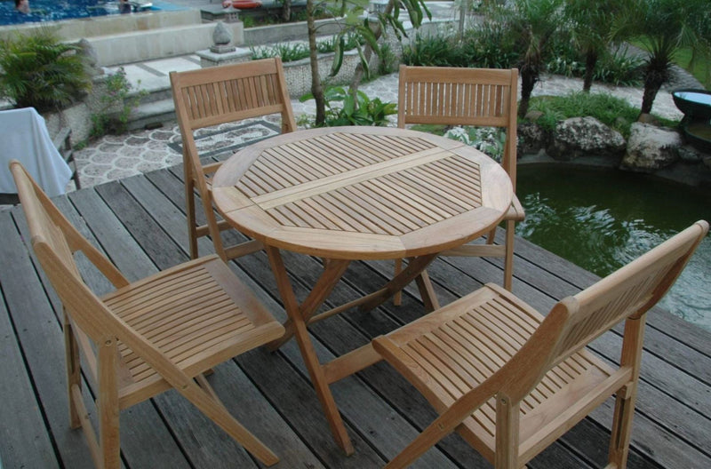 Anderson Teak Windsor 5-Piece Round Bistro Set  - Set-24