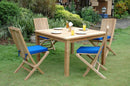 Anderson Teak Windsor Comfort Chair 5-Piece Folding Dining Set - Set-105B