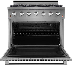 NXR 36 in. 5.5 cu.ft. Pro-Style Natural Gas Range with Convection Oven in Stainless Steel, SC3611