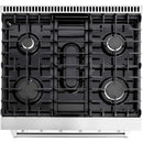 Cosmo 30 in. Slide-In Freestanding Gas Range with 5 Sealed Burners, Cast Iron Grates, 4.5 cu. ft. Capacity Convection Oven in Stainless Steel - COS-EPGR304