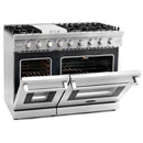Cosmo 48 in. 6.8 cu. ft. Double Oven Commercial Gas Range with Fan Assist Convection Oven in Stainless Steel Storage Drawer - COS-EPGR486G