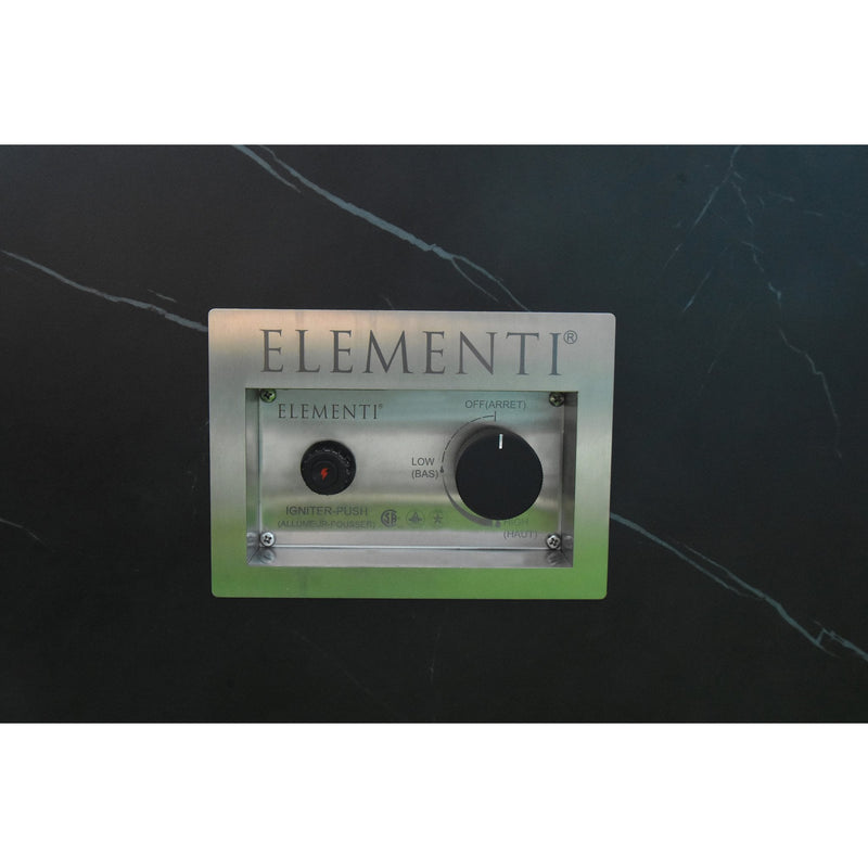 Elementi Varna Bianco white Porcelain & Metal Frame Fire Table