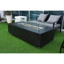 Elementi Varna Bianco white Porcelain & Metal Frame Fire Table