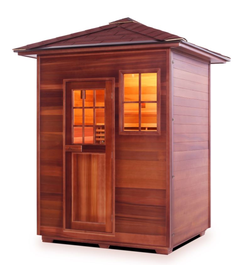 Enlighten Sauna MoonLight 3 Person Outdoor/Indoor Dry Traditional Sauna - T-16377 - PrimeFair