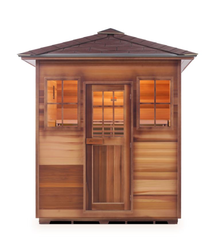Enlighten Sauna MoonLight 4 Person Outdoor/Indoor Dry Traditional Sauna - T-16378 - PrimeFair