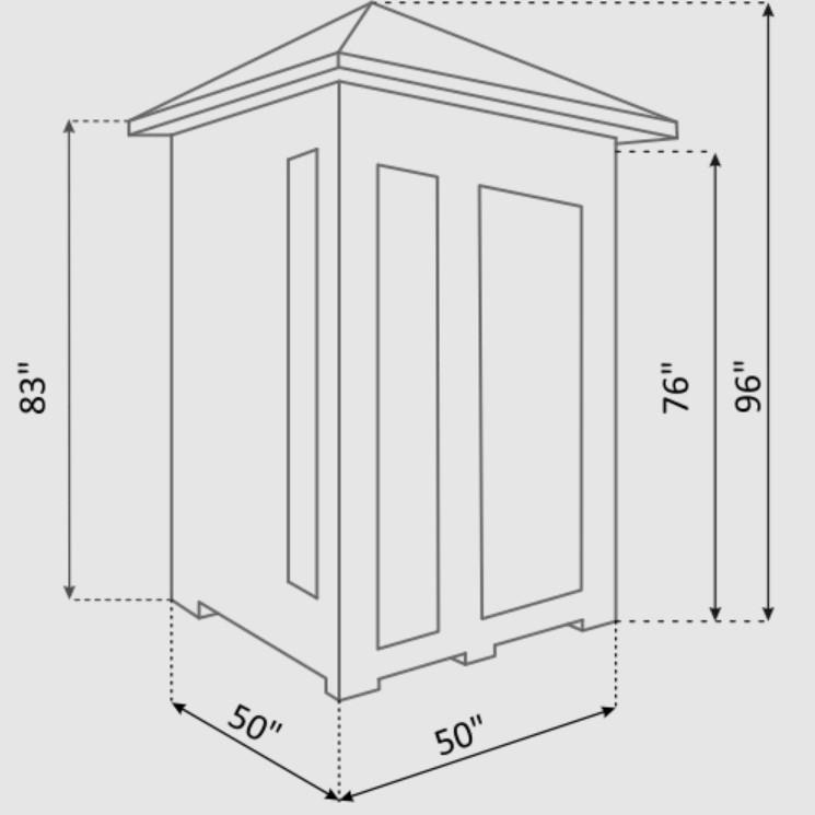 Enlighten Sauna Rustic 2 Person Outdoor/Indoor Full Spectrum Infrared Sauna - 17376 - PrimeFair