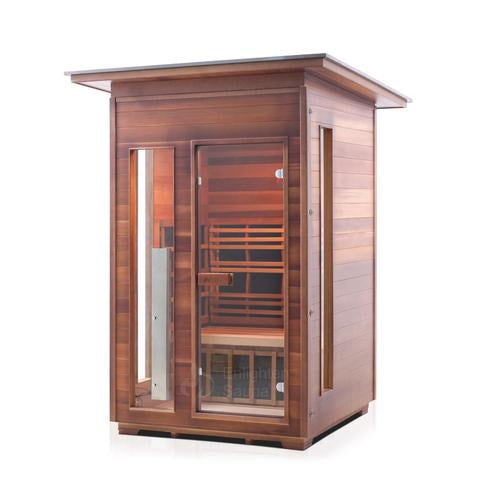 Enlighten Sauna Rustic 2 Person Outdoor/Indoor Full Spectrum Infrared Sauna - 17376 - PrimeFair