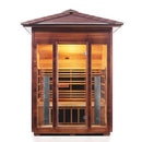 Enlighten Sauna Rustic 3 Person Outdoor/Indoor Full Spectrum Infrared Sauna - 17377 - PrimeFair