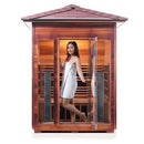 Enlighten Sauna Rustic 3 Person Outdoor/Indoor Full Spectrum Infrared Sauna - 17377 - PrimeFair