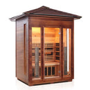 Enlighten Sauna Rustic 3 Person Outdoor/Indoor Full Spectrum Infrared Sauna - 17377 - PrimeFair