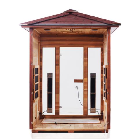 Enlighten Sauna Rustic 3 Person Outdoor/Indoor Full Spectrum Infrared Sauna - 17377 - PrimeFair