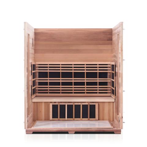 Enlighten Sauna Rustic 4 Person Outdoor/Indoor Full Spectrum Infrared Sauna - 17378 - PrimeFair