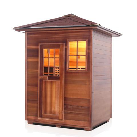 Enlighten Sauna Sierra 3 Person Outdoor/Indoor Full Spectrum Infrared Sauna - 16377 - PrimeFair