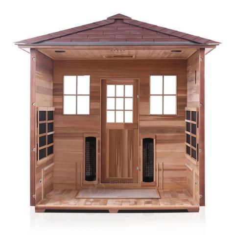 Enlighten Sauna Sierra 5 Person Outdoor/Indoor Full Spectrum Infrared Sauna - 16380 - PrimeFair