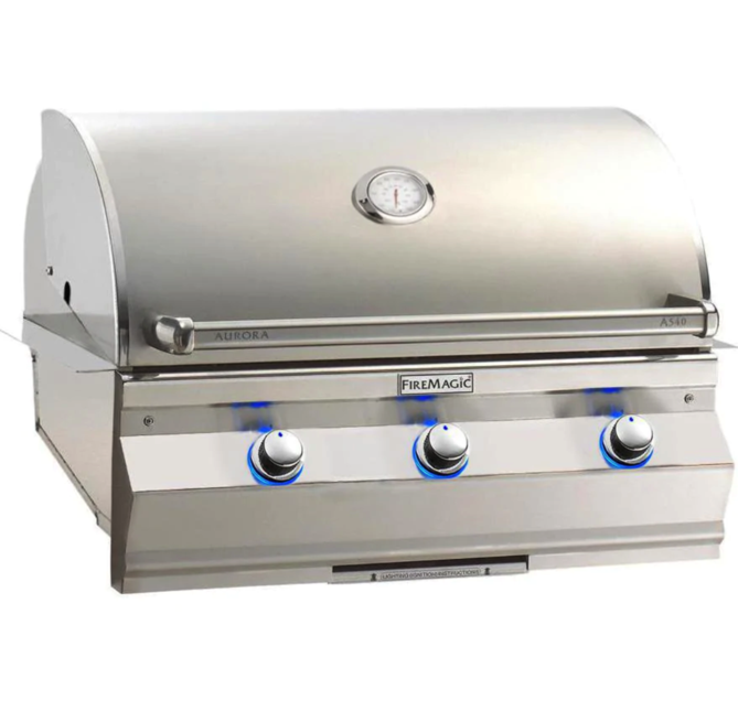 Fire Magic Aurora A540I 30-Inch Built-In Natural Gas Grill With Analog Thermometer - A540I-7EAN - Fire Magic Grills