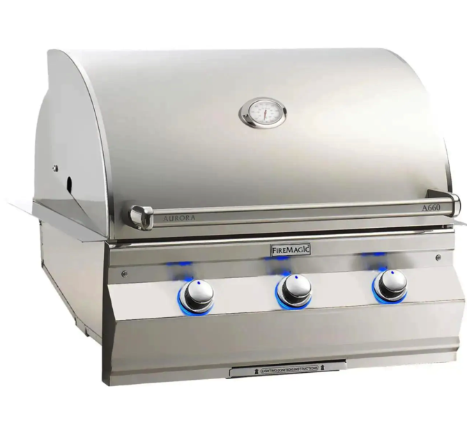 Fire Magic Aurora A660I 30-Inch Built-In Natural Gas Grill With Analog Thermometer - A660I-7EAN - Fire Magic Grills