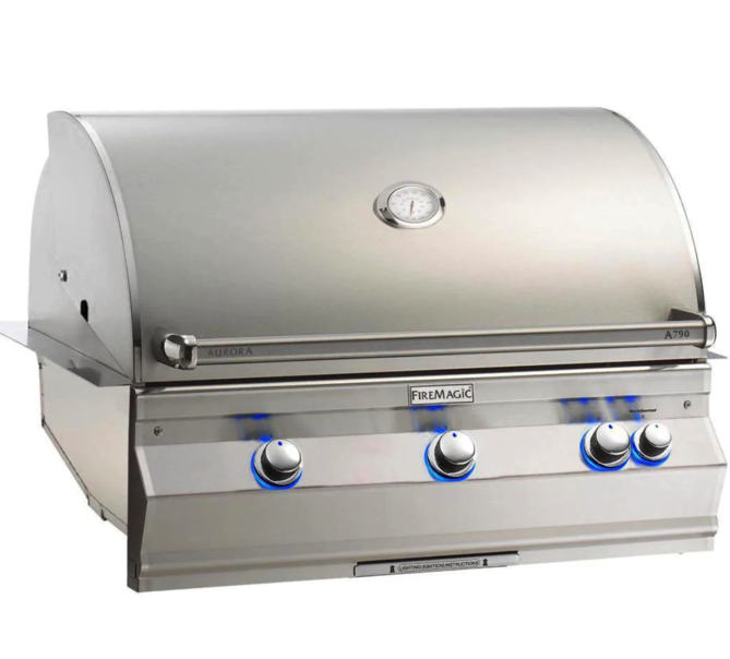 Fire Magic Aurora A790I 36-Inch Built-In Natural Gas Grill With Analog Thermometer - A790I-7EAN - Fire Magic Grills