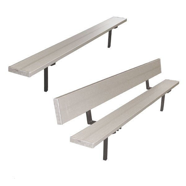 First Team Teammate Fixed Outdoor Player Benches with Backrest - PrimeFair