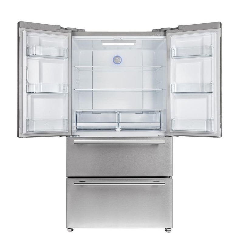 FORNO Gallipoli 36 Inch French Door Refrigerator 19 cu.ft - FFRBI1820-36SB