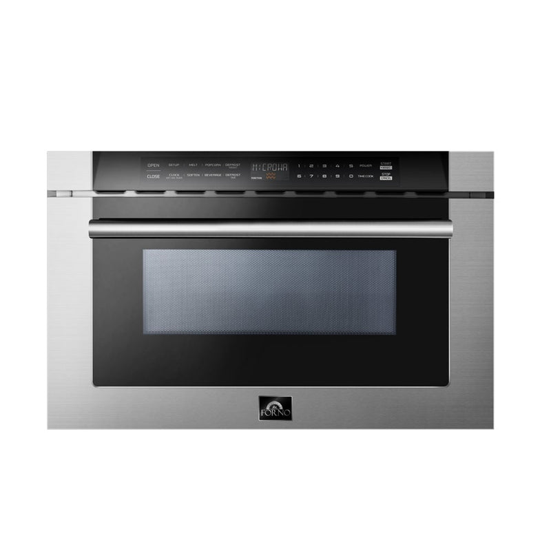 Forno Appliance Package - 36 Inch Dual Fuel Range, Range Hood, Refrigerator, Microwave Drawer, Dishwasher, Cooktop, FCTIN-FFSGS6156-36